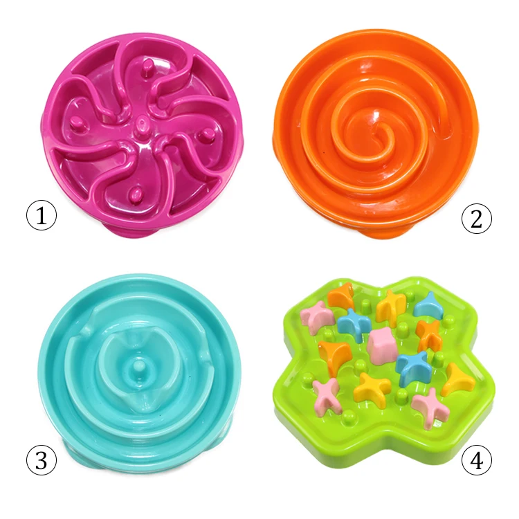 Wholesale Slow Eating Feeder Plastic Travel Outdoor Indoor Dog Pet Bowl