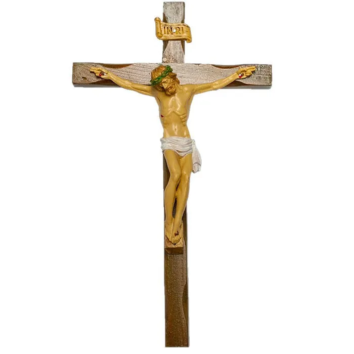 Resin Wall Crucifix Jesus Nailed to the Cross Figure (1600614955565)