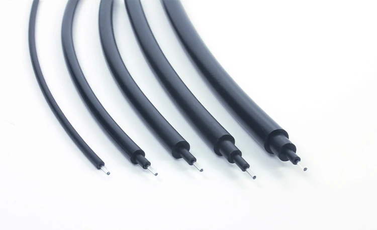 pmma optical fiber cable pe jacketing lh-4001 core plastic fiber optic cable for different purpose without steel tube