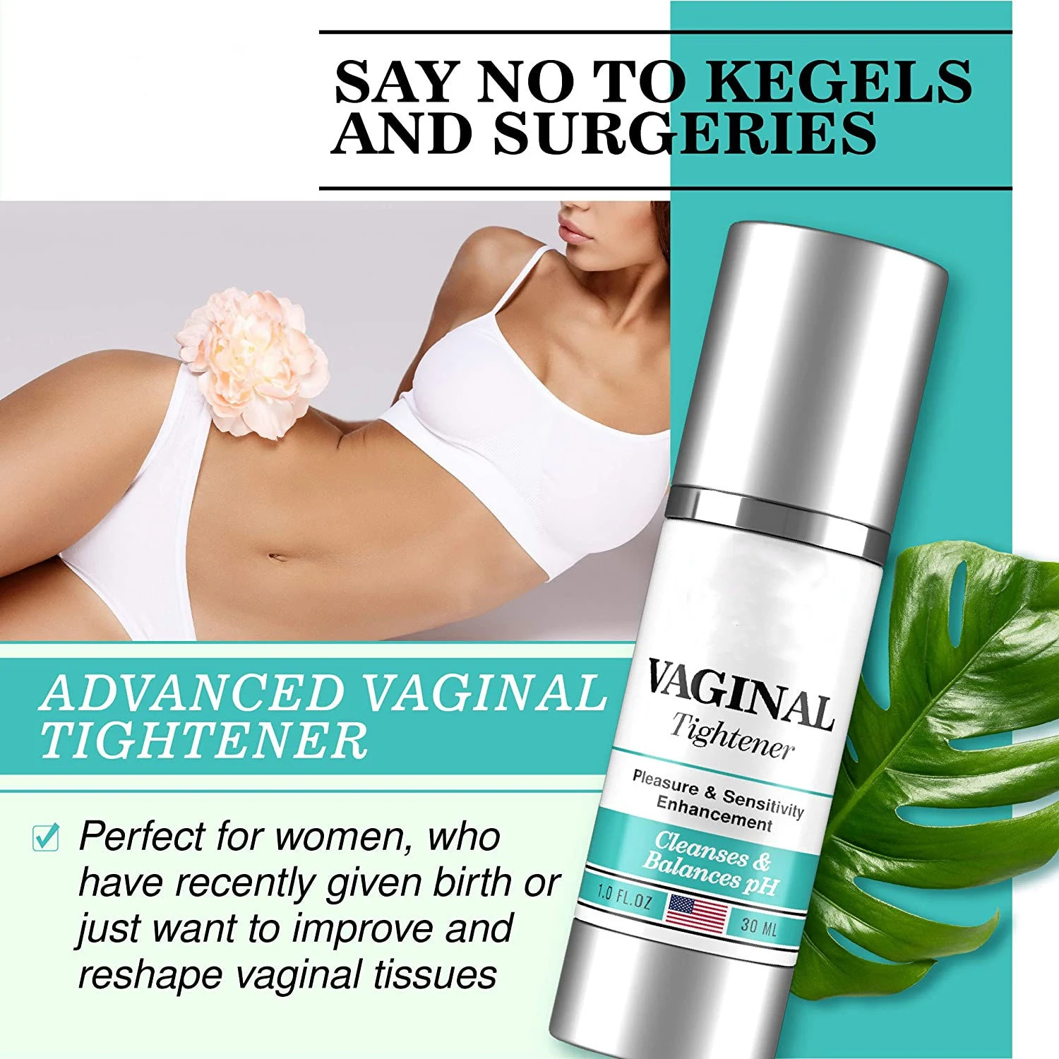 Private Label Female Vaginal Whitening Tightening Cream Better Absorption Than Vaginal Tightening Gel Nourishes &Balances pH