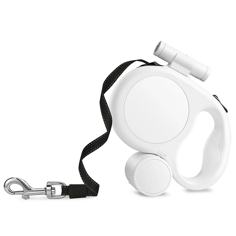 Оптовая Продажа 5 м Прочный автоматический выдвижной поводок для собак для продажи регулируемый Выдвижной Поводок для собак со светодиодной подсветкой и какашками