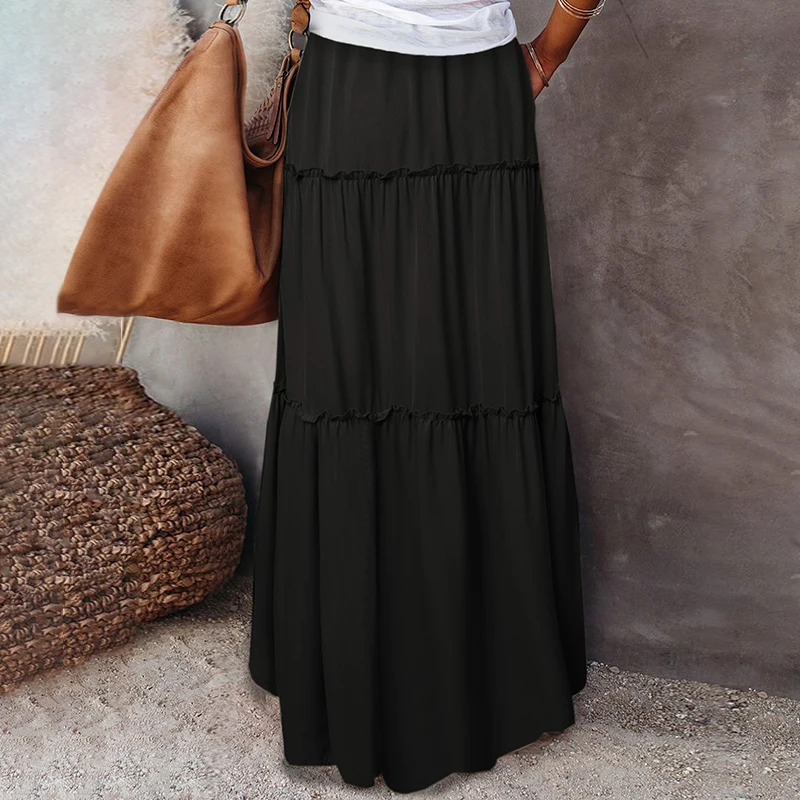 Wholesale Fashion Side Split High Waist Wrap Skirts Women Elegant Maxi Long Skirt