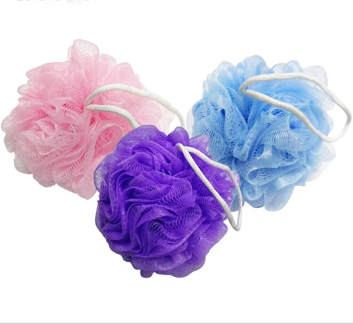 Cheap Nylon Bath Shower Ball Customized Color Exfoliating 40g shower mesh bath ball loufa sponge net pouf luffa soap saver