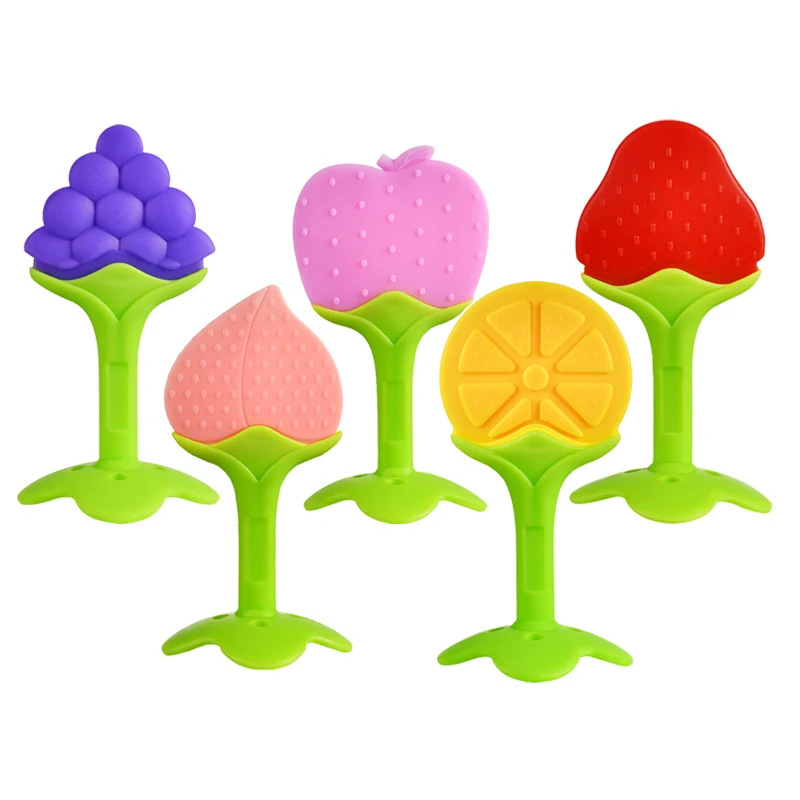 
Silicone Fruit Shape Baby Teether For Teething Infant Soother with PP case 