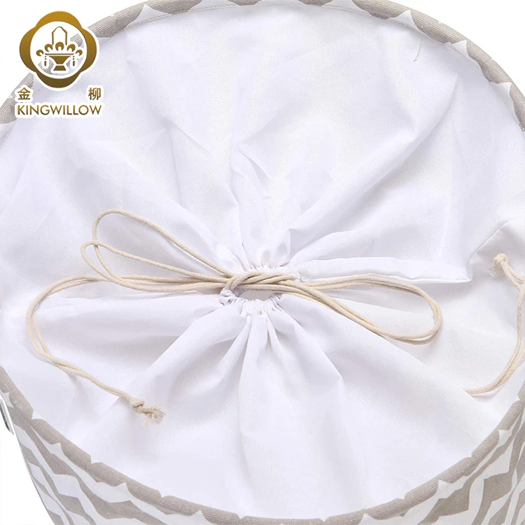 China supplier wholesale customized handmade round folding laundry basket, collapsible storage baskets,burlap basket
