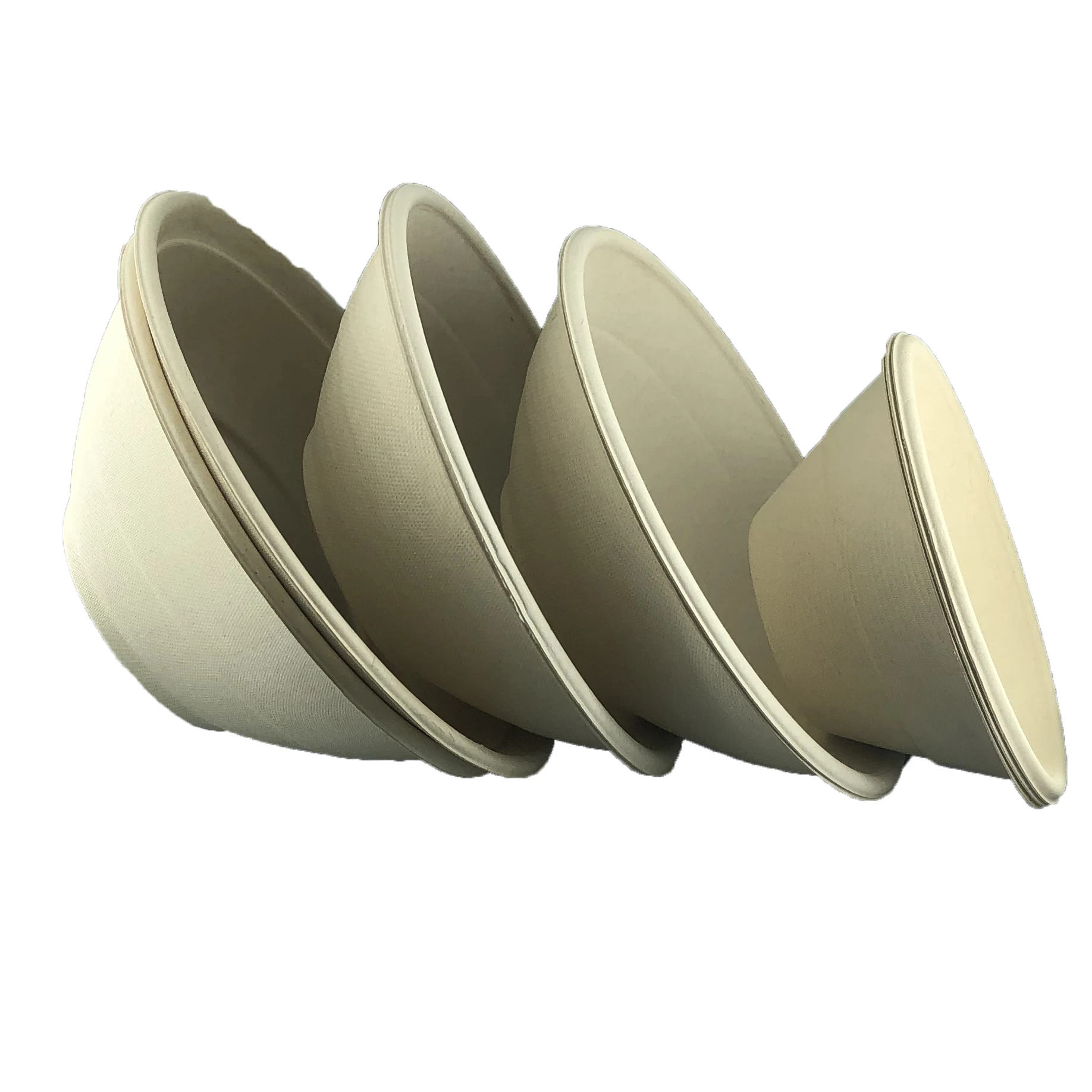 Degradable sugarcane pulp barbecue stir-fry picnic dish waterproof and oil-proof large sugarcane bowl