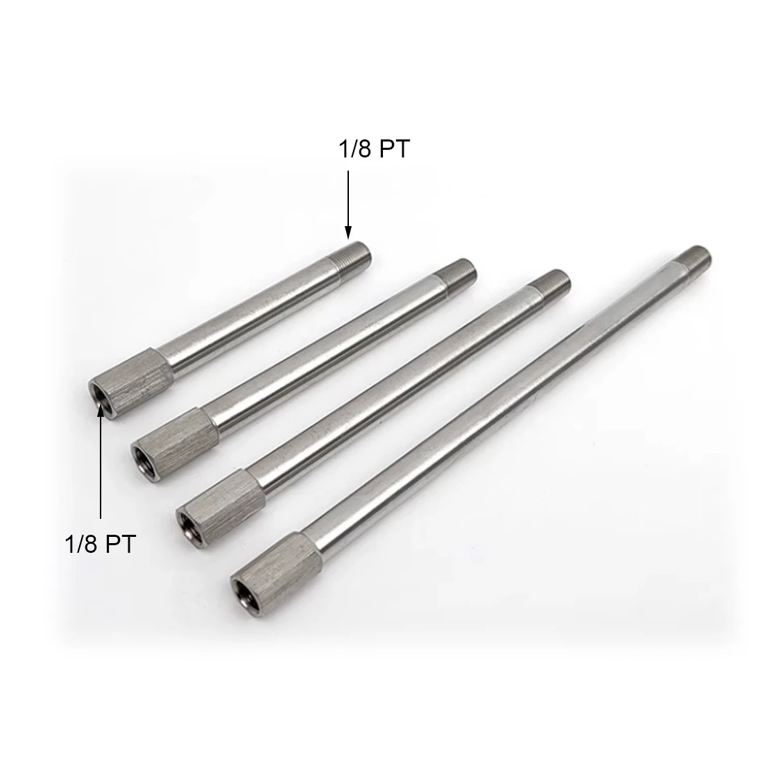 SS 304 Mold Extended Nipple 1/8 PT 1/4 PT Male and Female Fittings Extend Bar 304 Long Thread Pipe Barrel