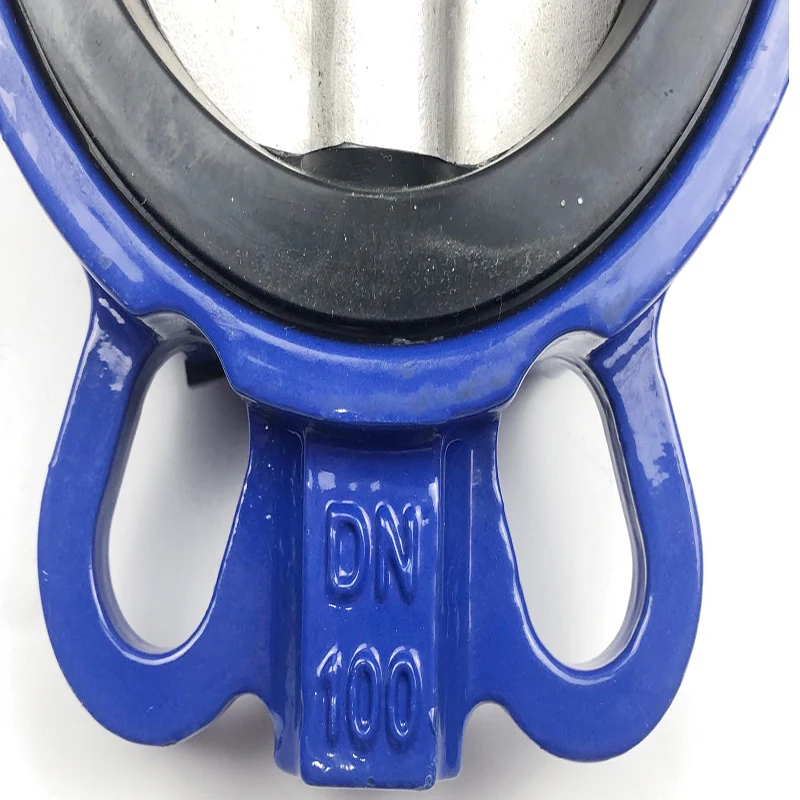 Вафельный чугунный Шестеренчатый Клапан-Бабочка