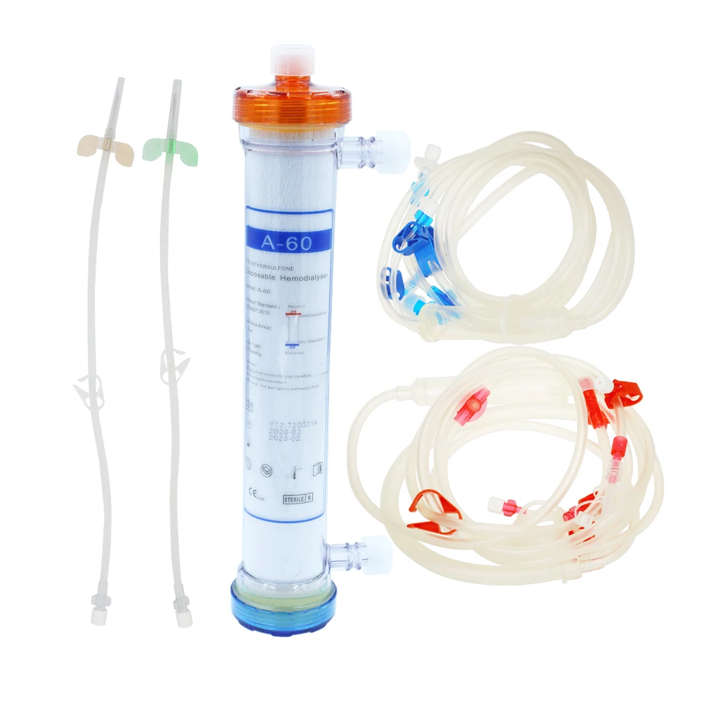 
Cheap Price Hemodialysis Complete Pack Medical Blood Collection Kit Disposable Dialyzer Dialysis Bloodline Safety Fistula needle 