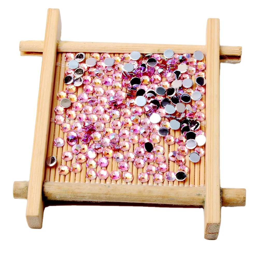 Hot Sale Flatback Facets Many Colors Glue On 4mm 2000pcs Acrylic Rhinestones For Crystal Stones DIY Nail Art Bridal Applique