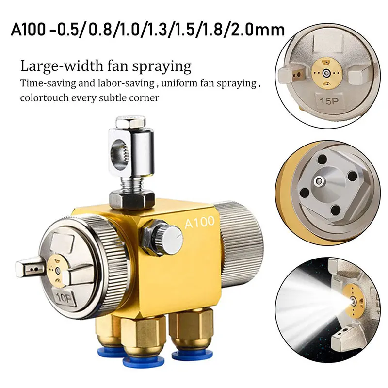 A-100 Wall Coating Paint Spray Gun, Low Pressure Atomizer A100 Mini Automatic Spray Gun for Spraying Paint Resin Rosin Alcohol