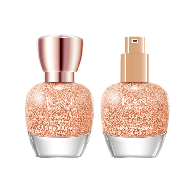Oem KAN Light sense hold makeup Bubble foundation liquid for Face Brighten Skin Glowing and Whitening New Waterproof Cosmetics