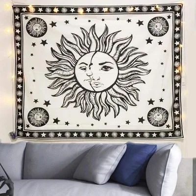 Hot Selling Blanket Woven Throw Cotton Nordic Tapestry, Evil Eye Wall Hanging Indie Naruto Tapestry