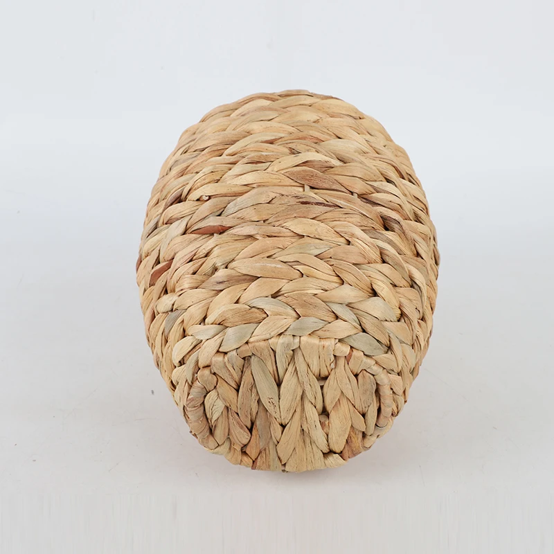 Natural Handwoven  elliptic Water Hyacinth Storage Basket