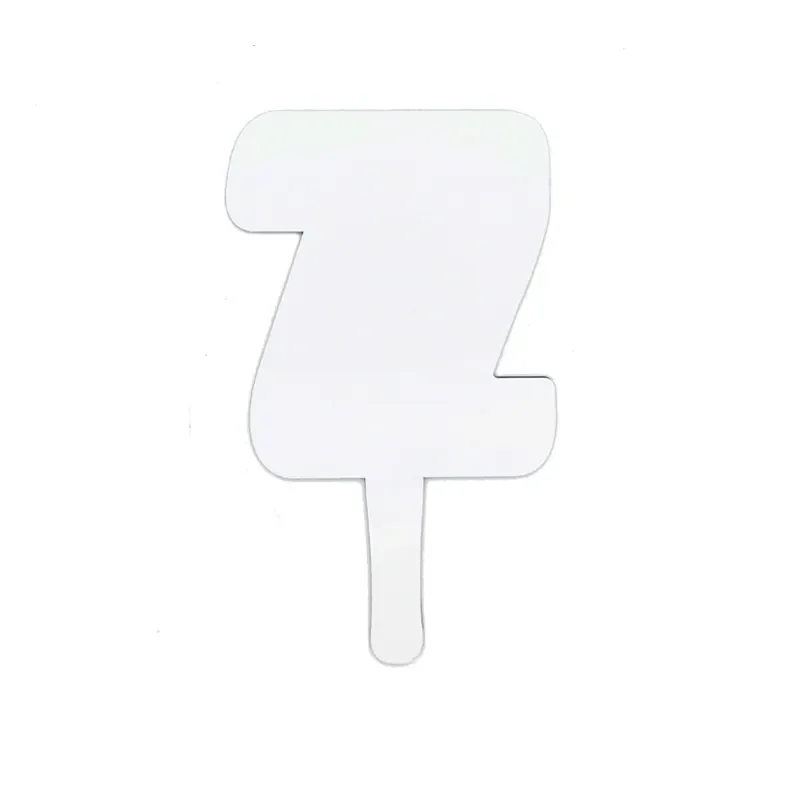 Sublimation blank white Large size Z Shape Hand Paddle Church Fans memorial Graduation Paddle Fans