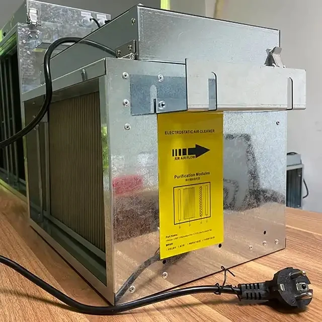Medical HVAC System Air sterilizer A/C Duct Filter AC Tube Ceiling Vent ESP Cell Air Cleaner OEM/ODM Electrostatic Precipitator