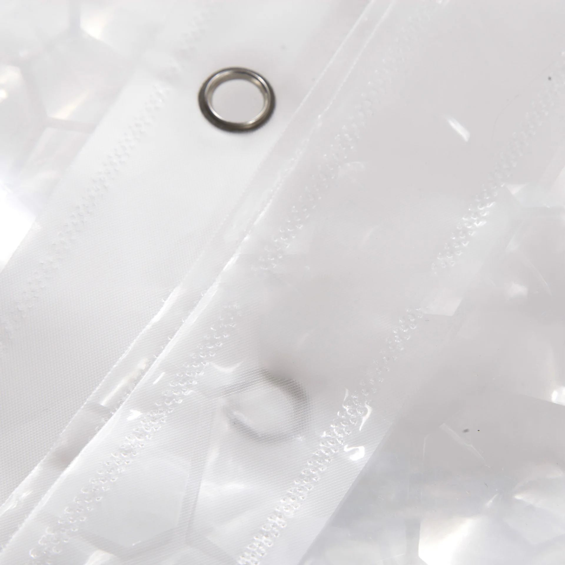 Transparent Customized Size Style Water Cube, Prismatic Ripple PVEA Waterproof Shower Curtain