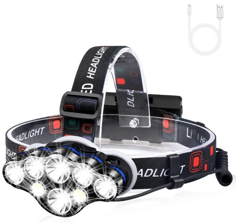 \Wholesale Powerful Aluminum LED Headlamp Flashlight Outdoor Waterproof 13000 Lumen High Power USB Rechargeable Headlamps