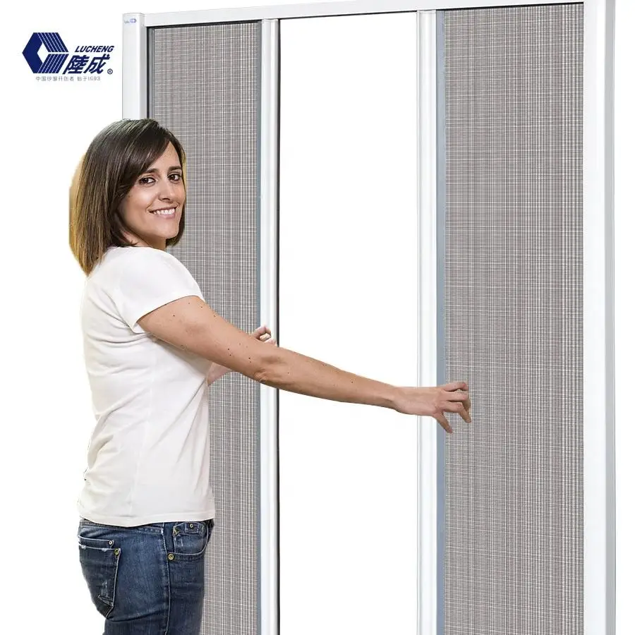 Doors And Windows Aluminum Alloy Roll Invisible Screen Window Anti-mosquito Back Roll Screen Door Push-pull Gauze Screen