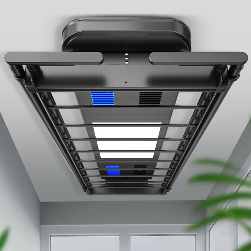 balcony ceiling mounted wall mounted smart automatic electric aluminum metal laundry clothes drying hanger rack dryer
