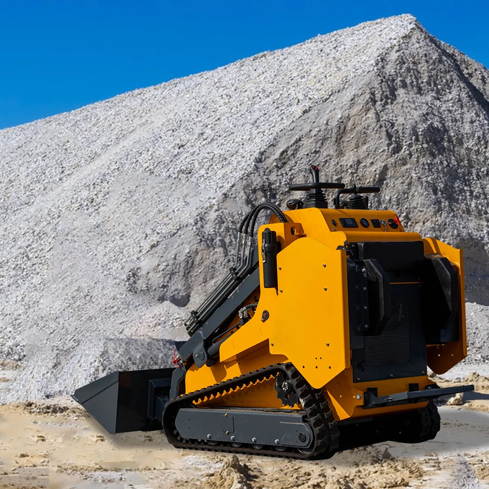 Free Shipping Wheel Grader Mini Skid Steer Loader 500kg Factory Price 1 Ton Multifunctional EPA Euro 5 Crawler Skid Loaders