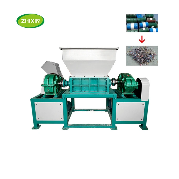 Large plastic metal scrap iron wood crusher paper box rubber tire shredder