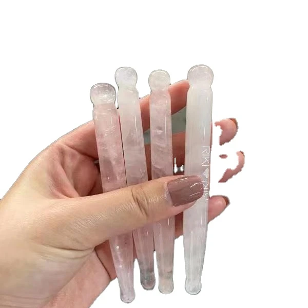 Розовая кварцевая палка для лица, акупунктурная палка, акупунктурный инструмент