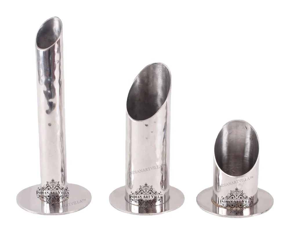 Steel Set Of 1 Toothpick Stand With 1 Straw Holder & 1 Bud Vase For Tableware At Wholesale Price