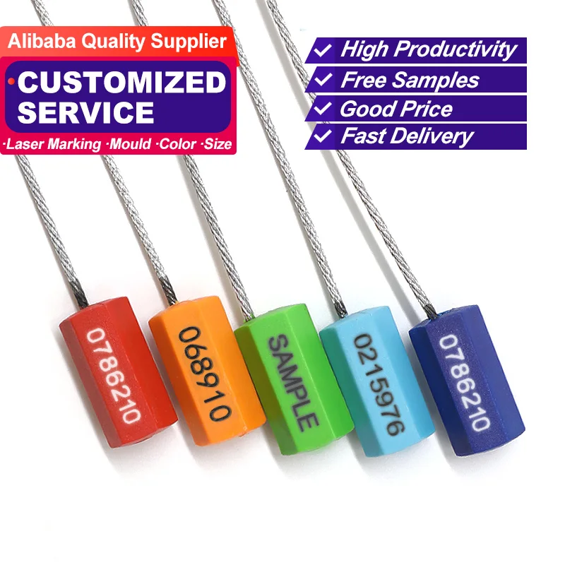 TXCS 201 Barcode container security aluminium cable seal with LOGO