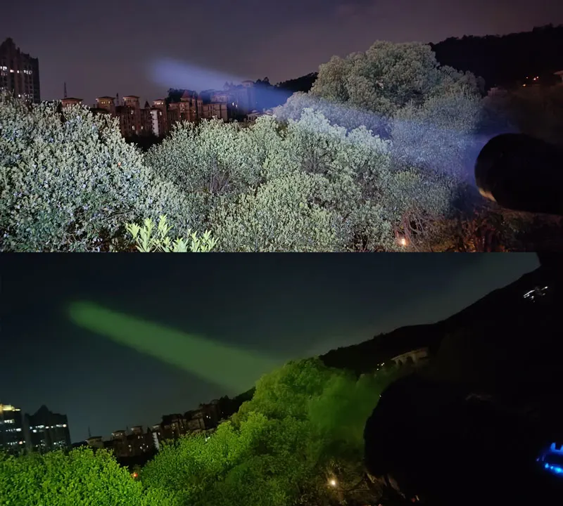 140mm big reflector cup type c 2000 meters range 20w p50 high power rechargeable led flashlights