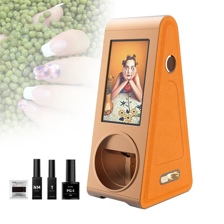 Automatic manicure nail press polish machine 3d digital nail art printing machine flower fruit phone finger nail printer