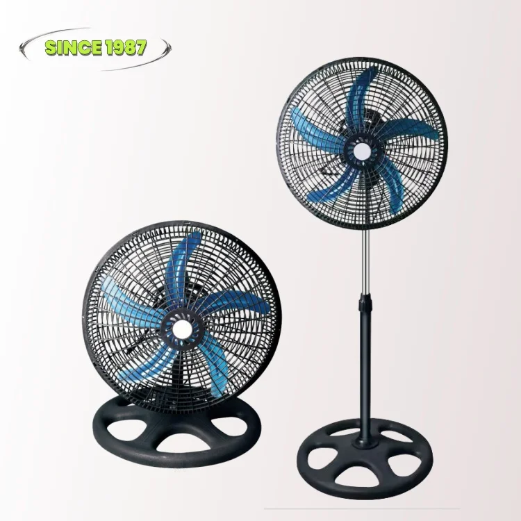 South America Peru Market Hot Sale Model 18 inch 3 in 1 Floor Stand Fan  Adjustable Moving Width Strong Air Winding Round Base