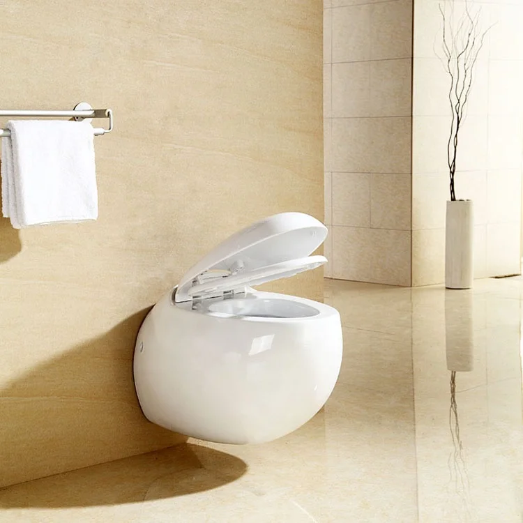 
Luxury Design KD-01WT egg shape wc toilets sanitary ware wall-hung chinese wc toilets 