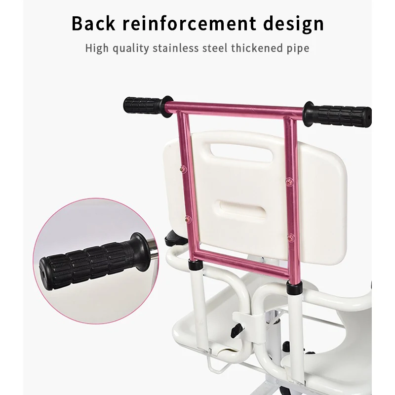 Hand Crank Control Lift and Foldable Transfer Trolley for Disabled & Paralyzed Patients Big Wheel Version Handicap Scooter