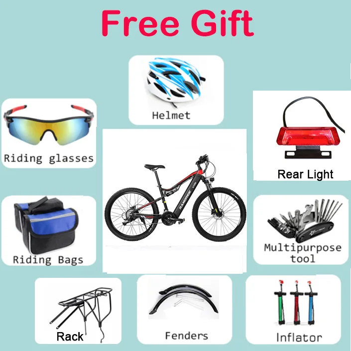 RANDRIDE YG90 Mtb Bicicleta 1000W электрический горный велосипед готов для езды по бездорожью