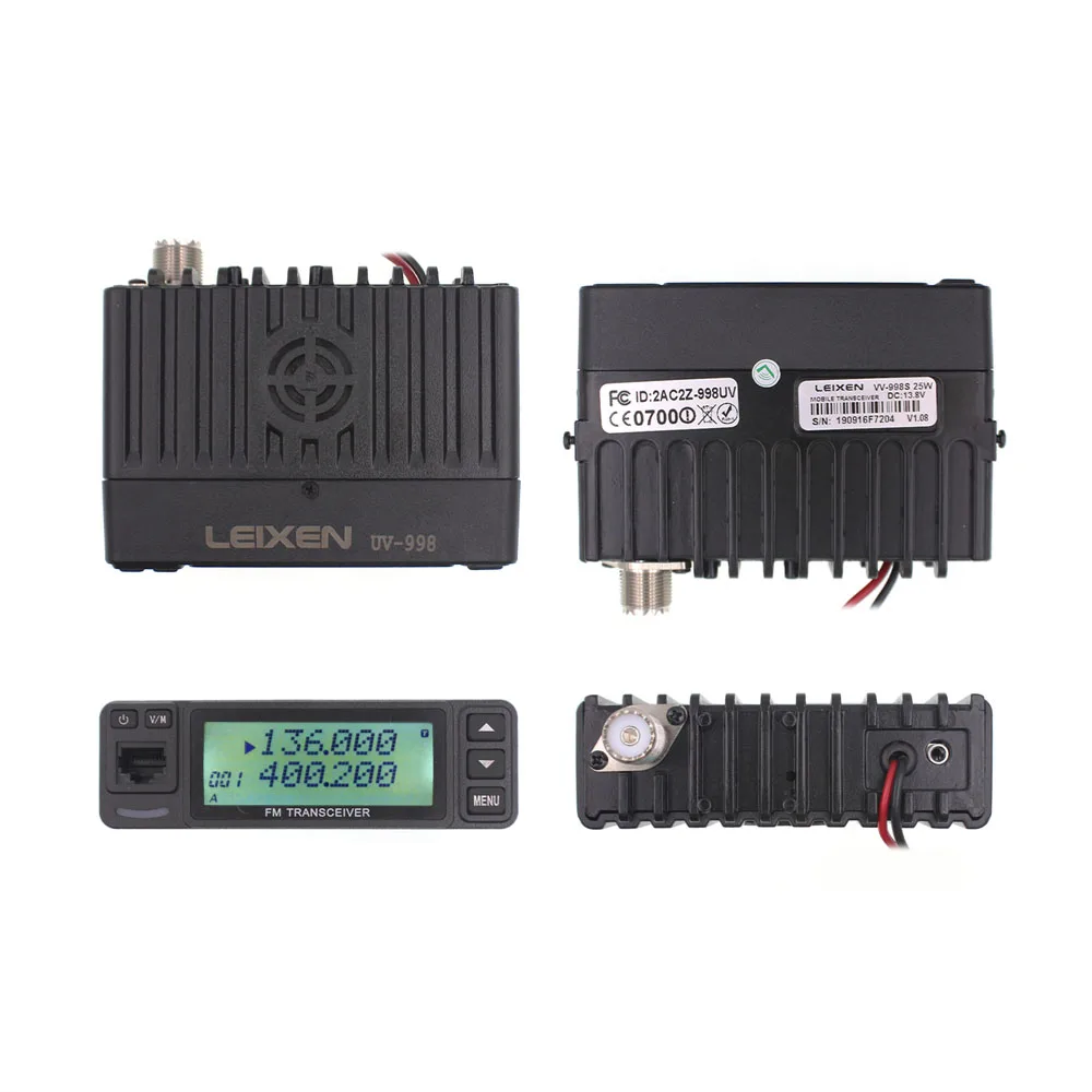 LEIXEN VV-898 Dual Band car radio VHF136-174MHz/UHF400-470MHz 25W 199CH Two Way Radio Mobile Transceiver