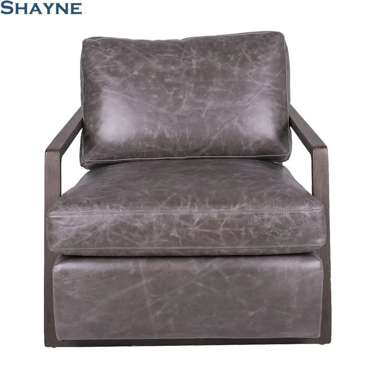 Shayne ODM Factory Customize 18th-century French Antique Living Room Genuine Leather Chaise Lounge Chair Sofa Unique Recliners