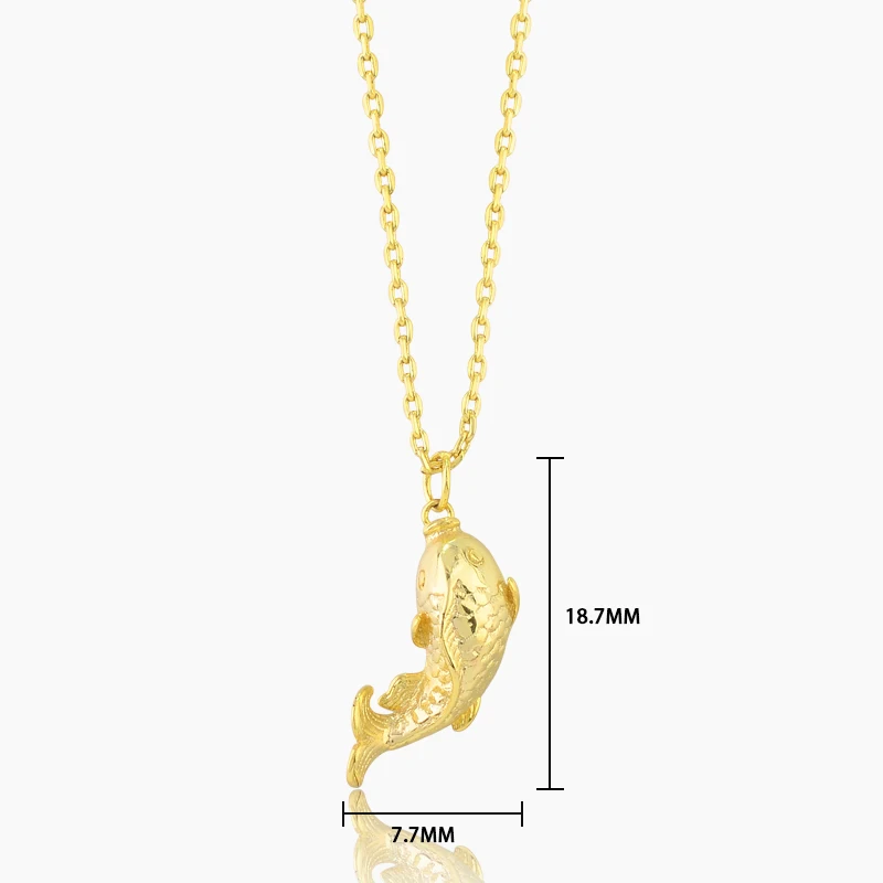 2023 Gold-plated Pendant  Necklace Pendant Good Luck Koi Jewelry Clavicle 925 sterling silver Chain For Woman