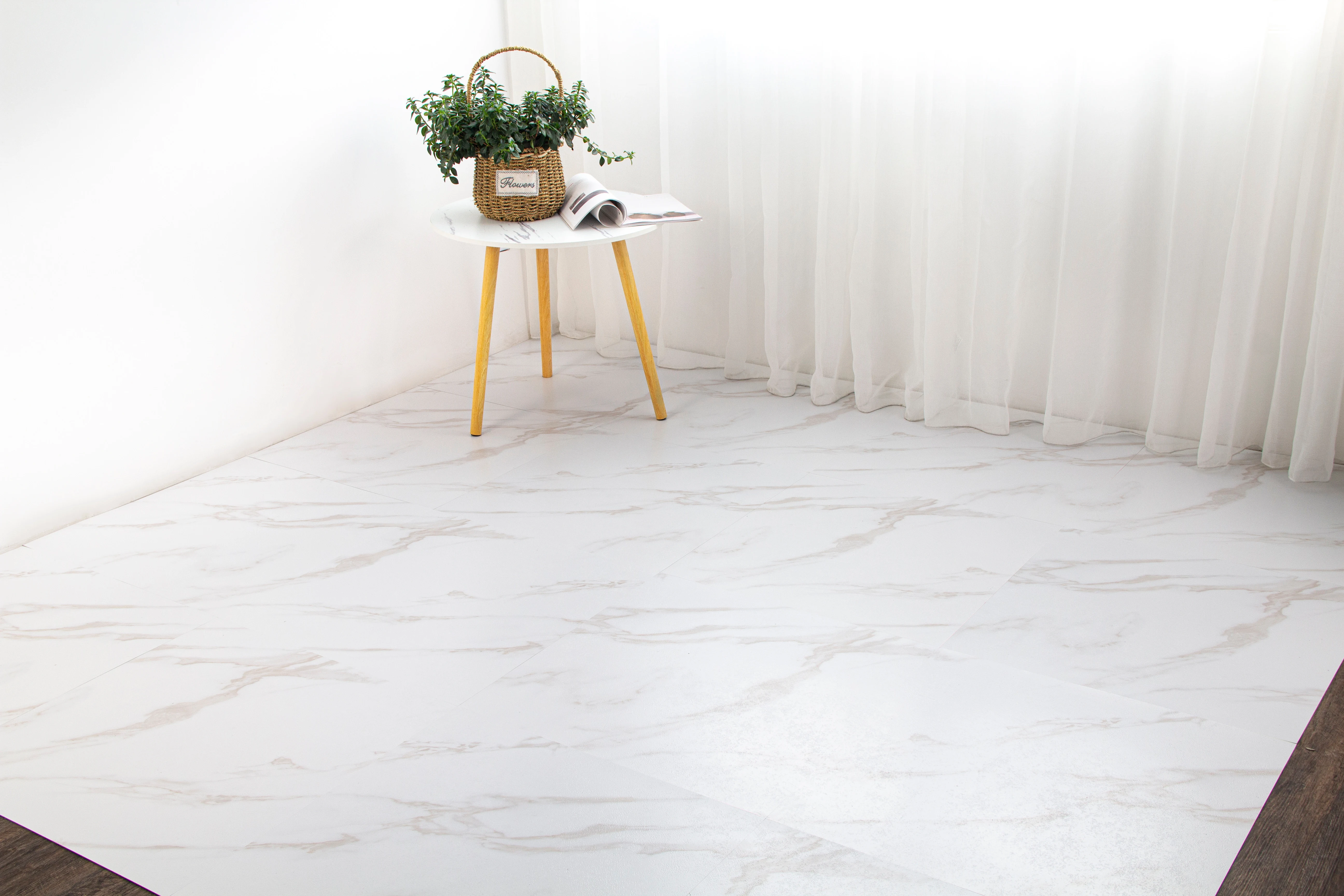 Cheap Price Self Adhesive Floor Sticker Spc Vinyl Plastic Flooring 2021 Baolin TOP Easy-installation Waterproof PVC Indoor 1.8mm