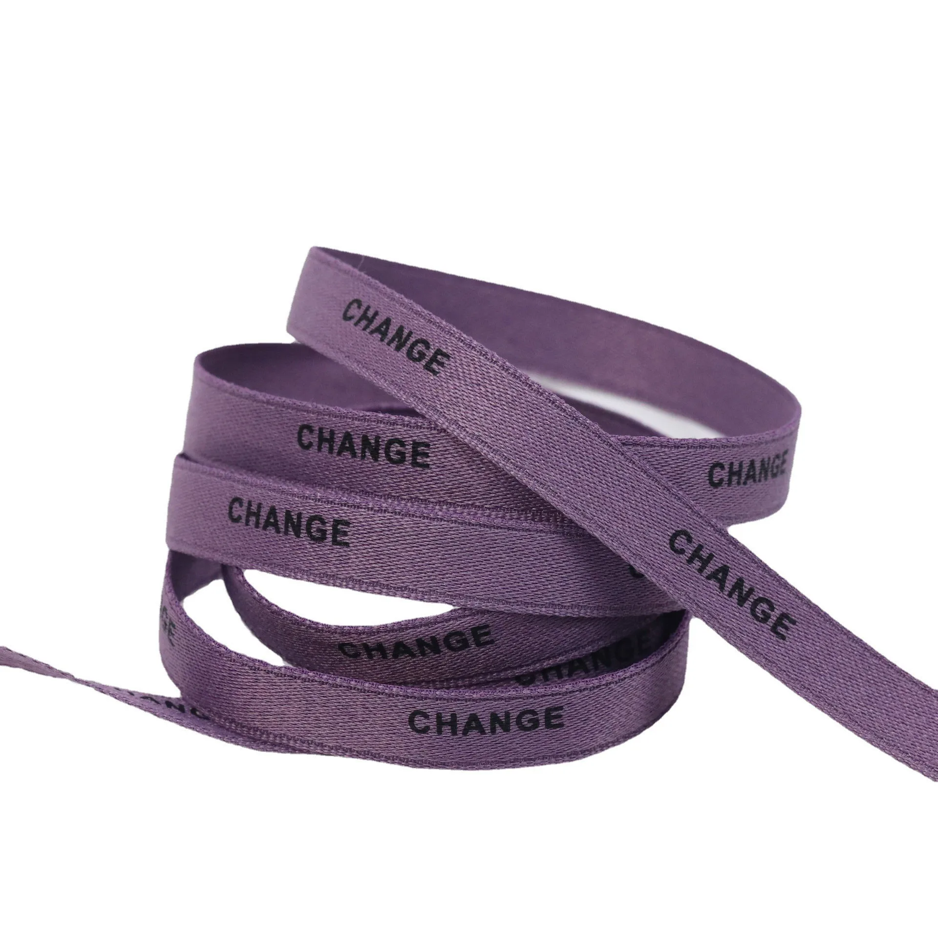 Wholesale Custom 1 Inch Black Polyester Ribbon Gold Foil Logo Grosgrain Printed Ribbon