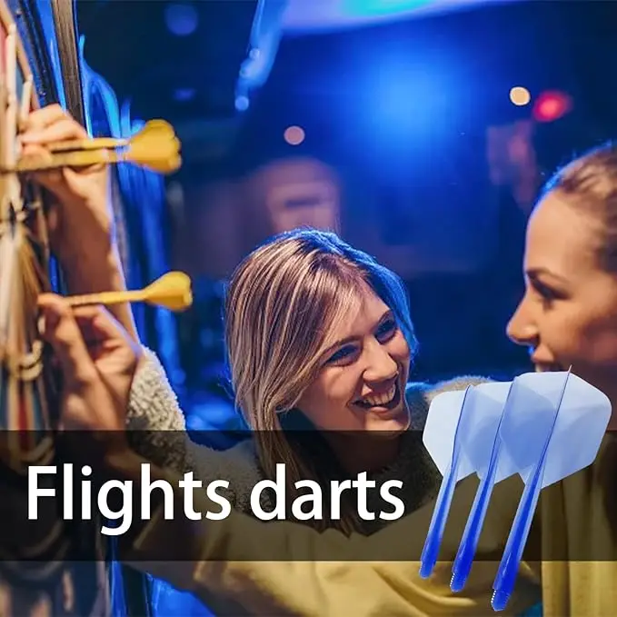 Customized logo  Intergrated Dart Flight and Shaft System - 1 set per pack big wing shape Professional Dart Accessories