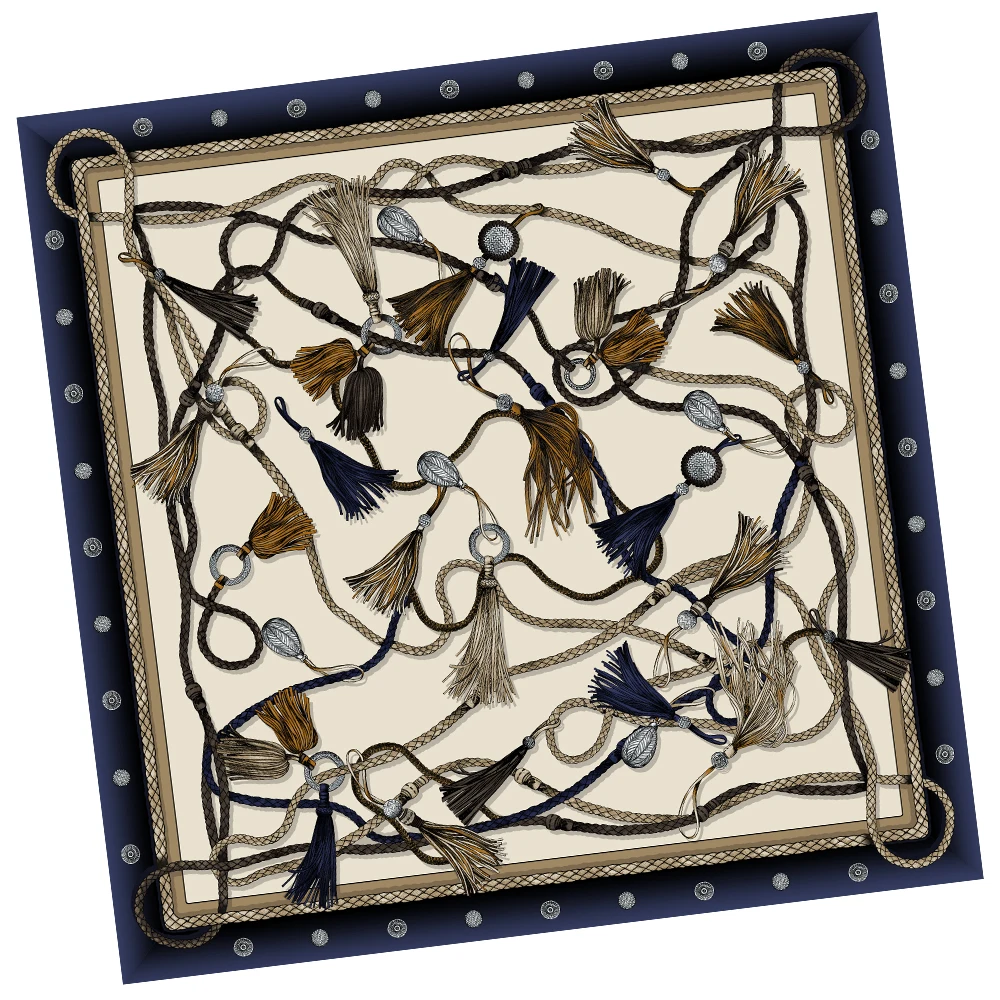 Дизайнерская шелковая бандана на заказ с вашим собственным принтом