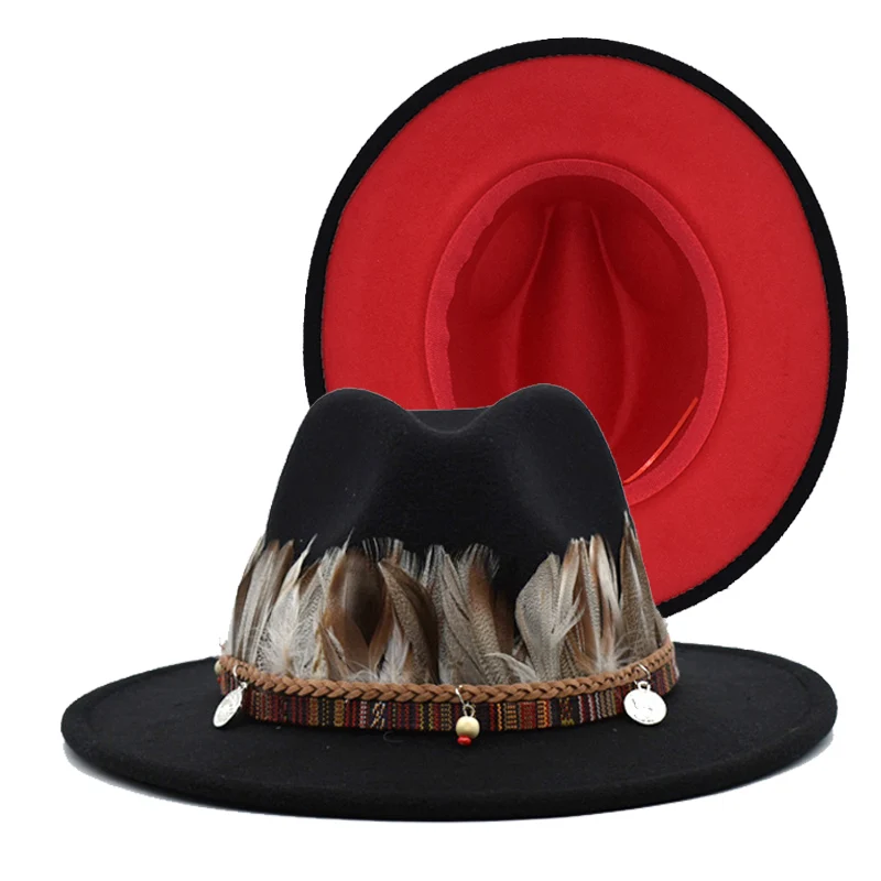 2021 Fashion Design Wholesale  Felt  Women Wide Brim Wool Fedora Hat