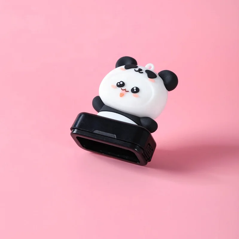 2022 New Arrival Cute Animal Design Fabric Ink Signature Self-inking  Baby Name Stamp Kids Clothing Name Stamps