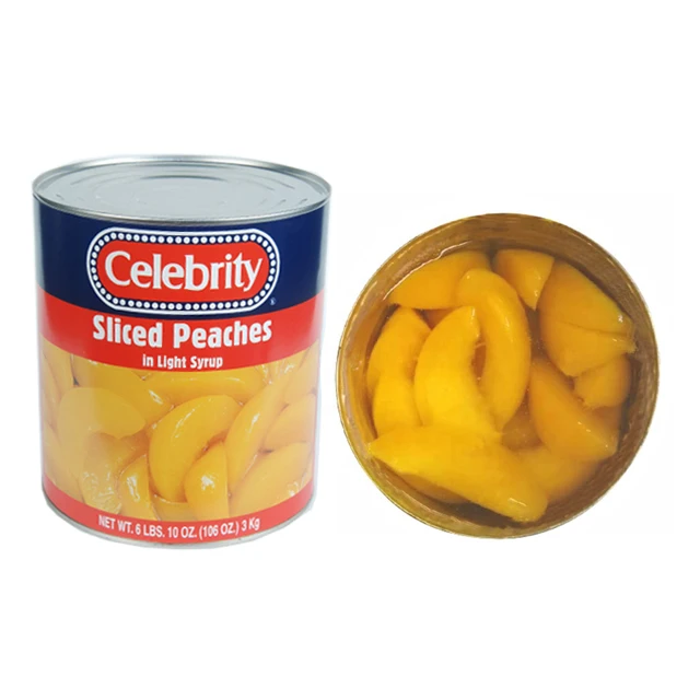 2500g canned yellow peach halves popular canned fruit in light syrup