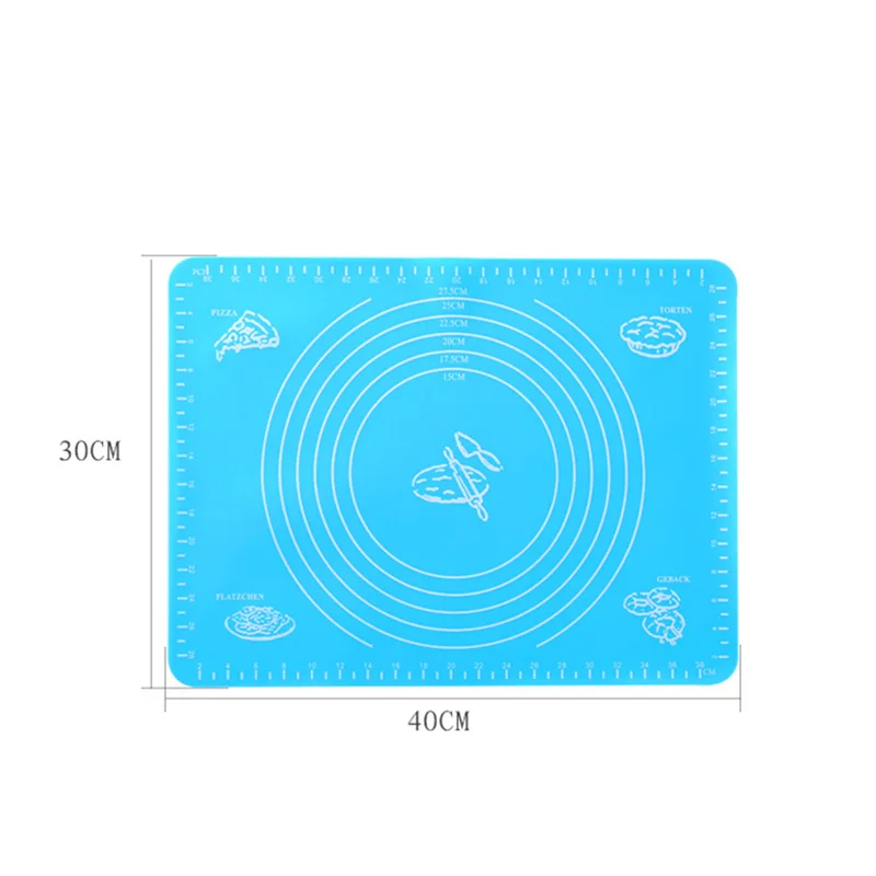 
Kitchen Tool Wooden Silicone Rolling Pin and Thick Silicone Kneading Pad Set 