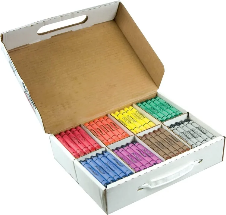 Seeking Crayons Master Pack, Large Size, 8 Assorted Colors, 200 Count