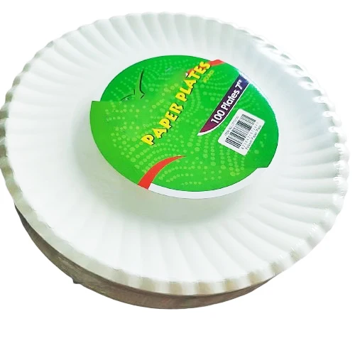5,6,7,8,9Inch white Paper Plates Uncoated Disposable Plates cake Plate