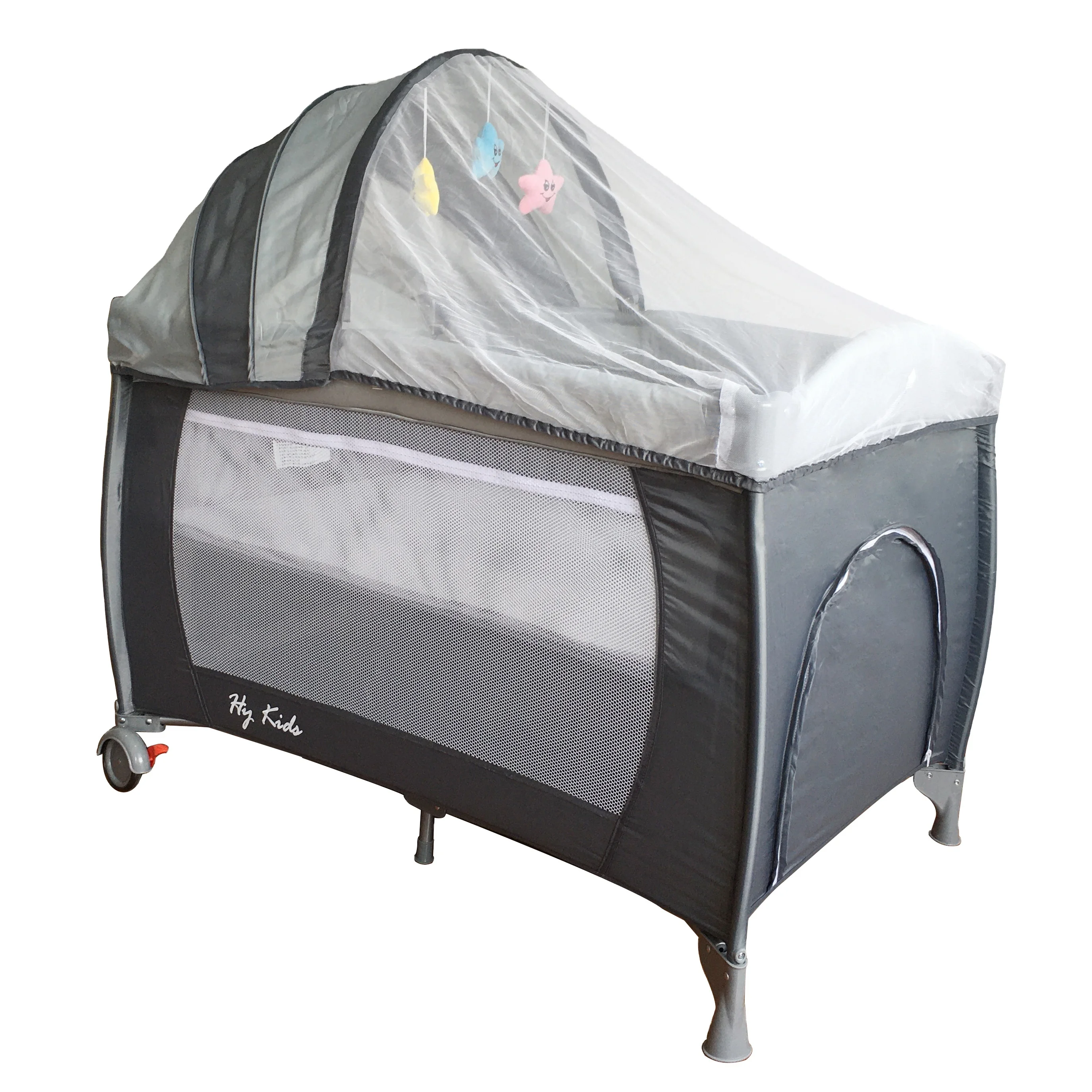 Baby Bed 2 Level Portable Baby Playpen Bassinet Baby Cot Diaper Changer Bed Travel Cot With Mosquito Net