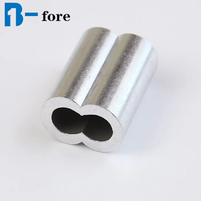
Aluminum Sleeves Oval Double Hole hourglass shape ferrules for Crimping stainless steel Wire Rope ferrule 
